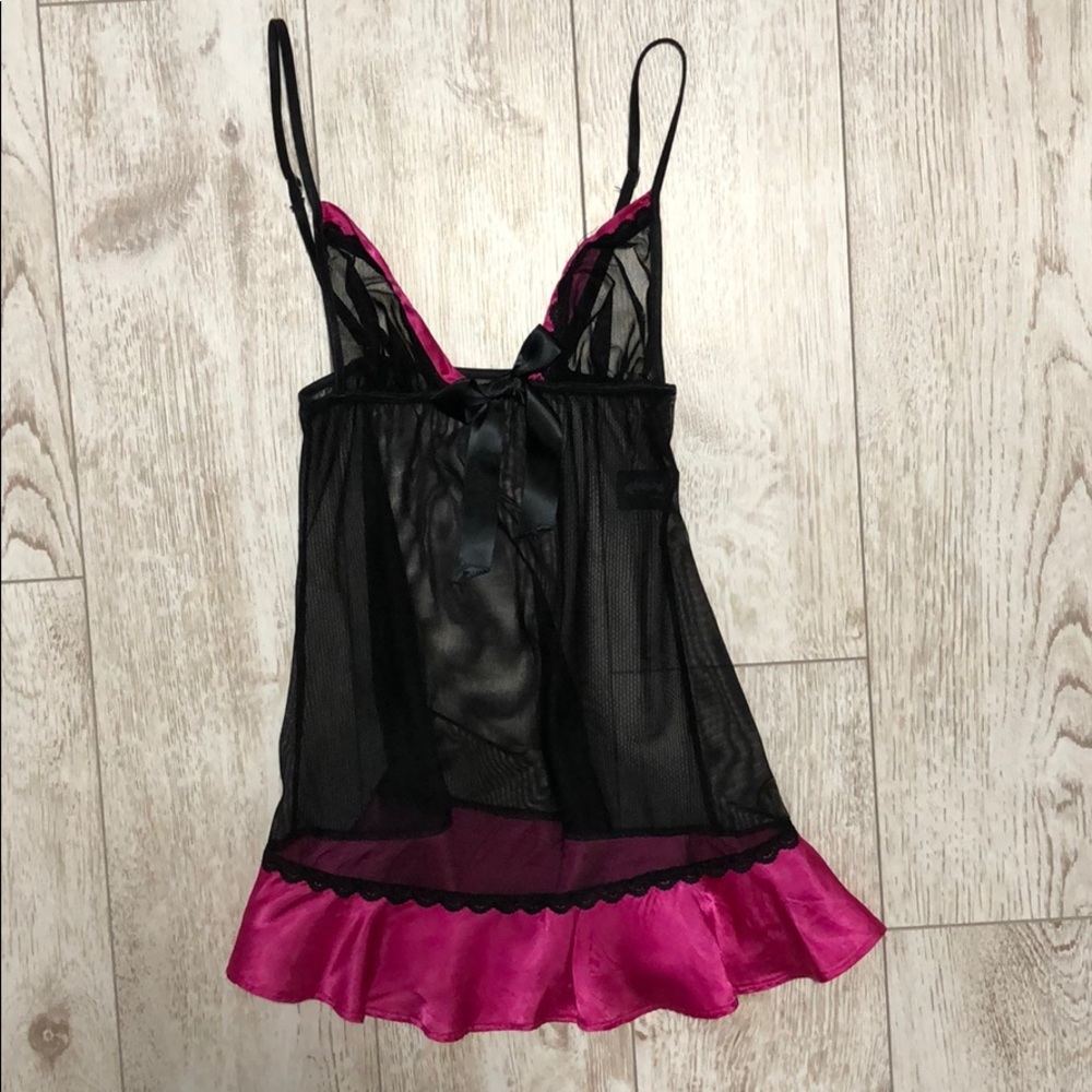 Fantasy Lingerie slip dress lace transparent sheer